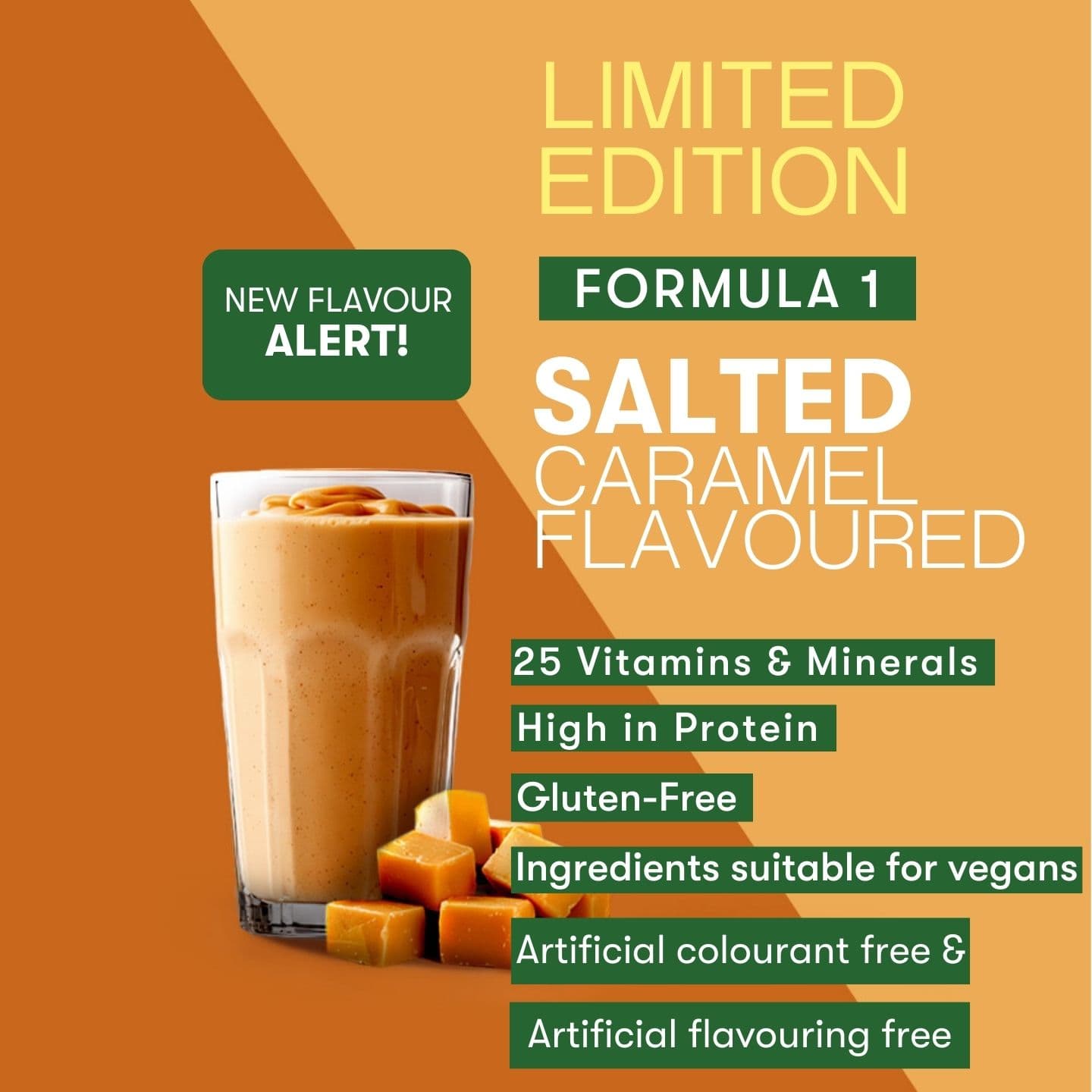Formula 1 Shake Limited Edition Salted Caramel Flavour 3 Herbalife Formula 1 Salted Caramel Benefits